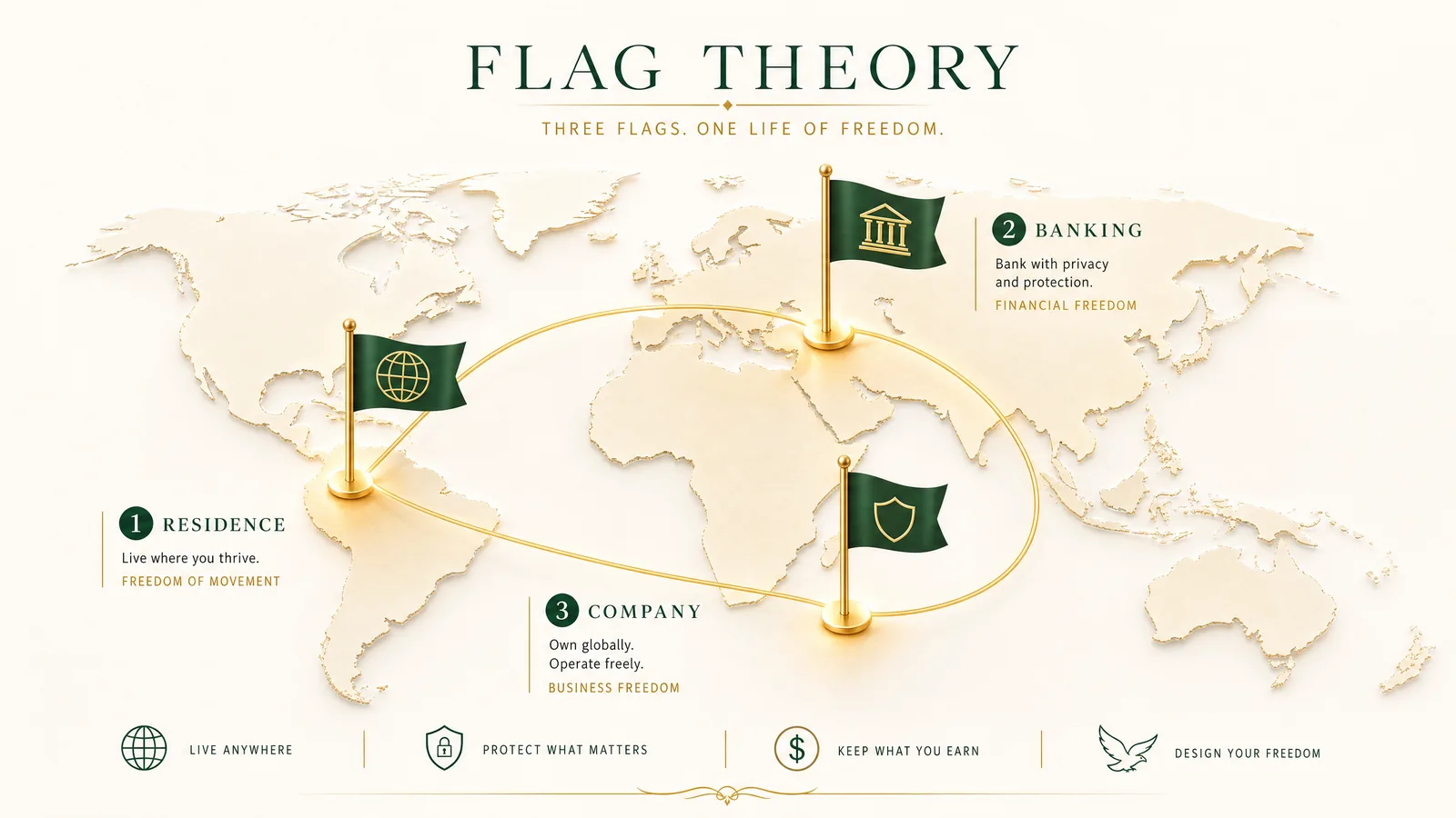Flag Theory, Residenz, Banking, Company