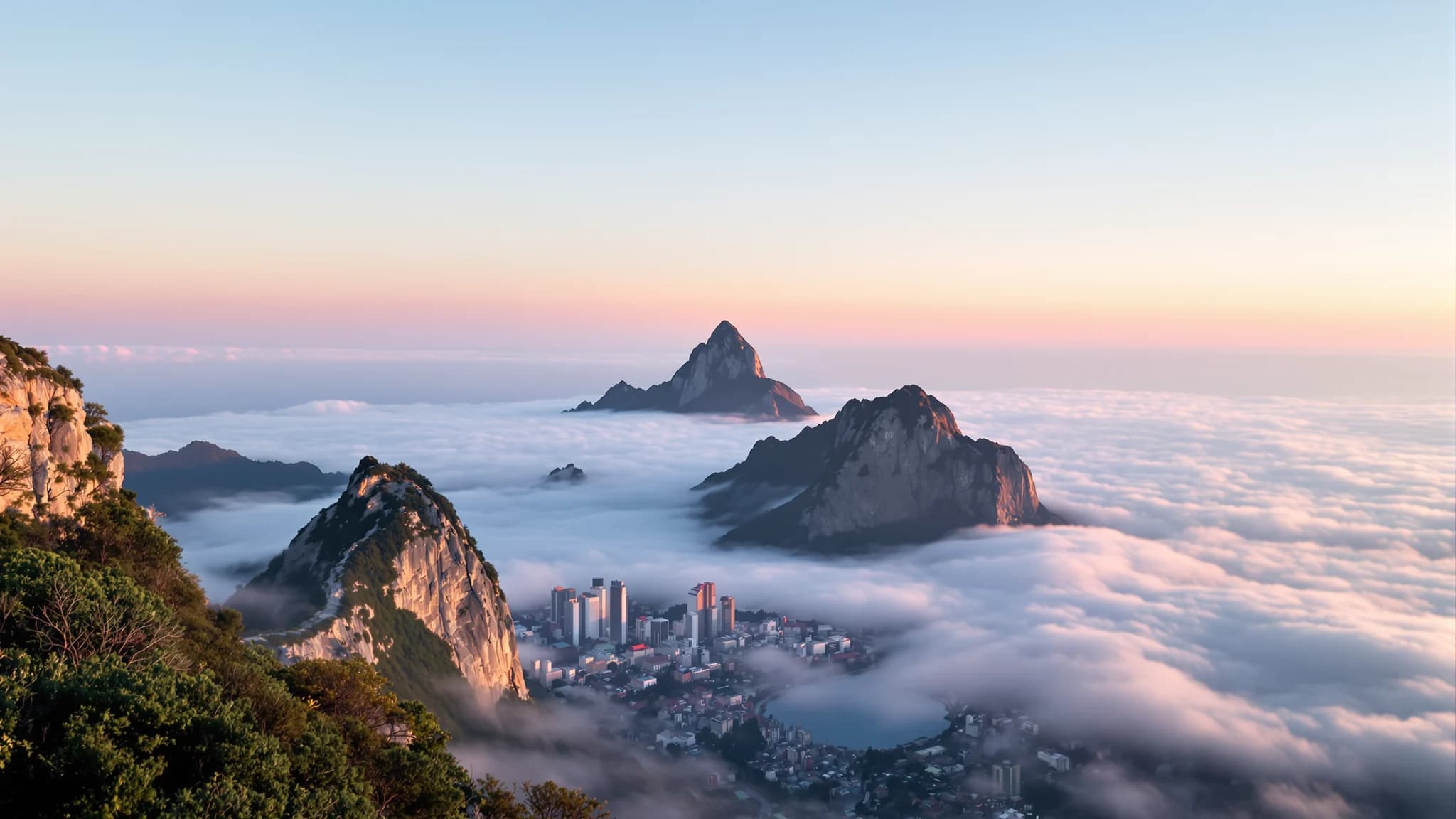 Brasilianischer Reisepass mit Aufenthaltskarte und Portugiesisch-Lehrbuch auf einem Holztisch